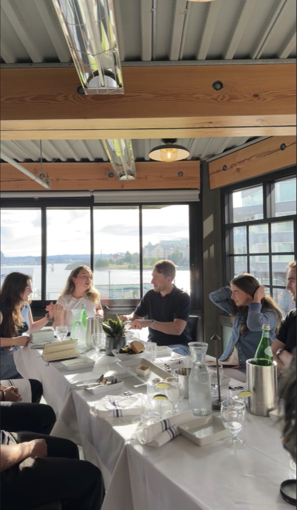 Victoria Builds founders at a dinner in Victoria, BC